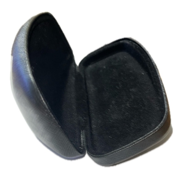 Salvatore Ferragamo Eyeglass or Sunglasses Hard CASE ONLY clamshell design, Blk - Picture 5 of 11